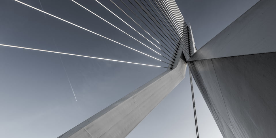 Cable-stayed bridge tower with steel suspension cables