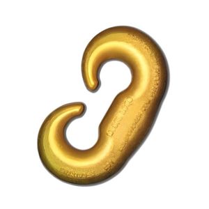 Gold finish chain load choker hook for cargo tie-down and rigging