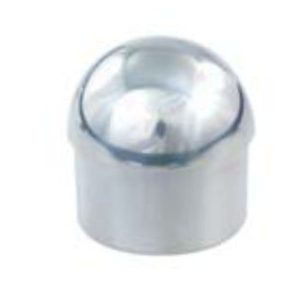 Stainless steel dome end cap for balustrade handrails and architectural tubing.
