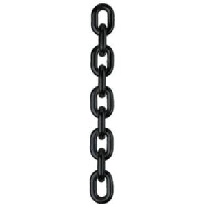 Grade 80 black alloy steel lifting chain with matte protective finish
