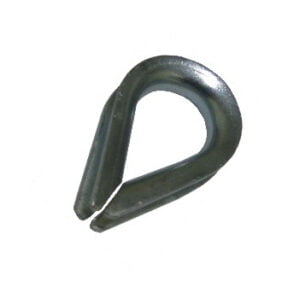 Commercial grade steel wire rope thimble for rigging and cable loops.