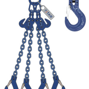 G100 Four Leg C/W Eye Shorteners & Clevis Safety Sling Hook