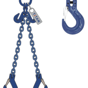 G100 Two Leg C/W Eye Shorteners & Clevis Safety Sling Hook