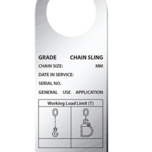 G80 Chain Single SWL S/Steel Tag Blank
