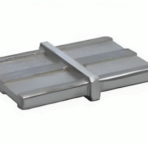 Satin finish 316 grade stainless steel in-line joiner for rectangular tubing balustrade systems.